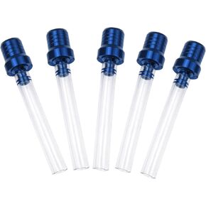 5 Pcs Gas Cap Vent Tube Motorcycle Vent Hose Two-Way Breathing Tube Hose Cap Fuel Tank Breather Pipe for Honda XR, ATVs, Pit Dirt Bike(Silver)