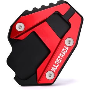 Motorcycle Kickstand Plate Side Stand Extension Compatible With D.ucati Multistrada V4 V4S 950 950S 1200 1200S 1260 S 1260S | Foot Pad Support Enlarger Multistrada Accessories (red)