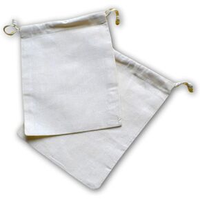 Reusable 5x7 Inches Cotton Double Drawstring Muslin Produce Bags (Natural Color) - 100 COUNT PACK for Travel, shoe bags for storage, Pouches, Soap & Boot Storage