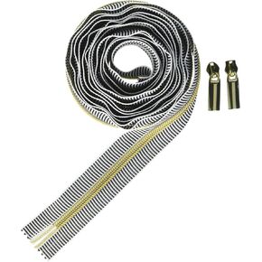 Sallie Tomato Black/White 5 Nylon Gold Coil Zippers Bag & Tote Accessories