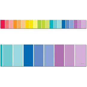 CTP Rainbow Paint Chip EZ Border for Classroom Bulletin Board Border for Classroom (Creative Teaching Press 10564), 48 ft per Package