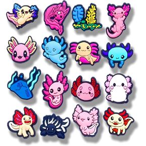 16 Pcs Axlotl Shoe Charms, Shoe Decoration Party Gifts For Boys Girls Kids, Women. (16 pcs axlotl)