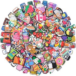QYSEOFON Lots of 30,50,100pcs Random PVC Different Shoe Charms Kids Boys Girls Cute Bulk Shoes Decoration & Wristband Party Favor Gifts