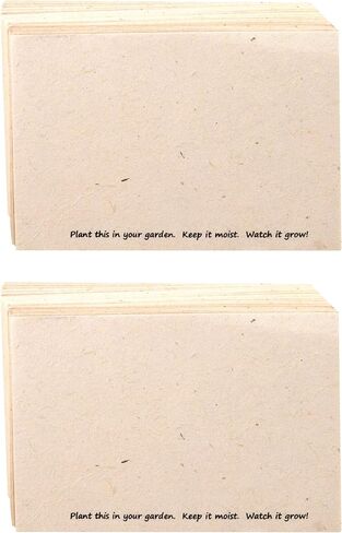 ورق ملاحظات معاد تدويره مصنوع يدويًا وقابل للزراعة، 100 ورقة لكل منها 6 × 4 بوصة (عبوتان) in Kuwait