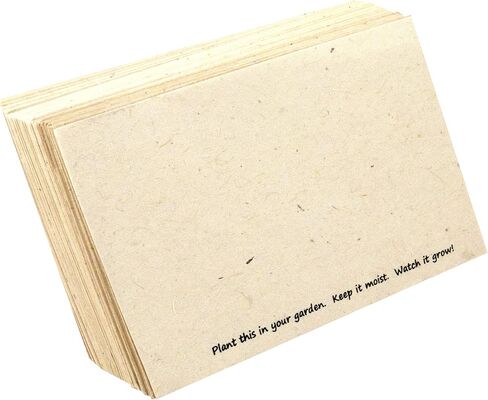 ورق ملاحظات معاد تدويره مصنوع يدويًا وقابل للزراعة، 100 ورقة لكل منها 6 × 4 بوصة (عبوتان) in Kuwait