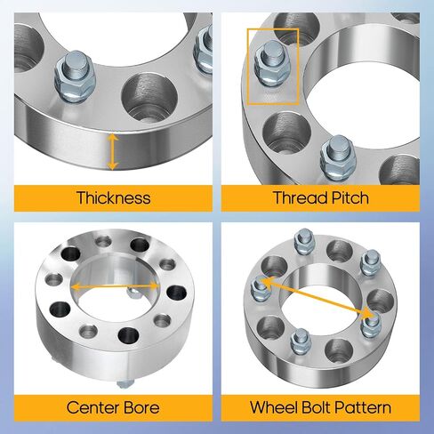 OCPTY 5x5 to 5x5 Wheel Spacers for Astro for Commander for DeVille for Grand Cherokee for LeSabre 2 inch 1/2 Studs 87.1mm Hub Bore Forged Wheel Spacers 5 lug 2PCS in Saudi Arabia