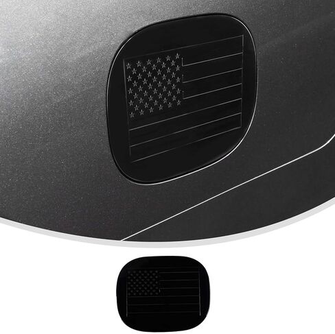 غطاء باب الوقود Linskip متوافق مع 2021-2024 2025 Chevy Suburban Tahoe & GMC YUKON، غطاء خزان الغاز، الملحقات الخارجية (أسود لامع) in Saudi Arabia