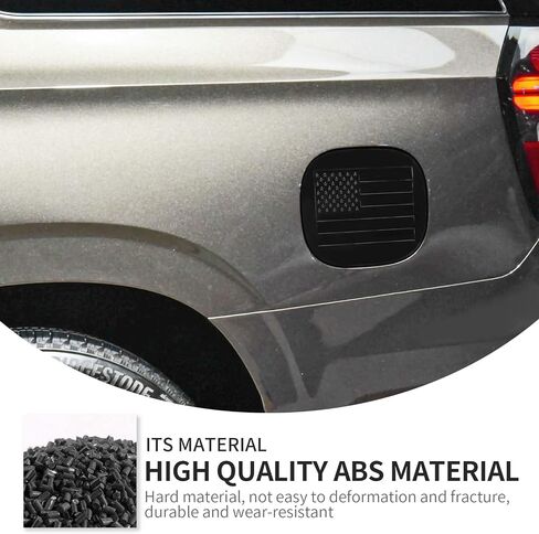 غطاء باب الوقود Linskip متوافق مع 2021-2024 2025 Chevy Suburban Tahoe & GMC YUKON، غطاء خزان الغاز، الملحقات الخارجية (أسود لامع) in Saudi Arabia