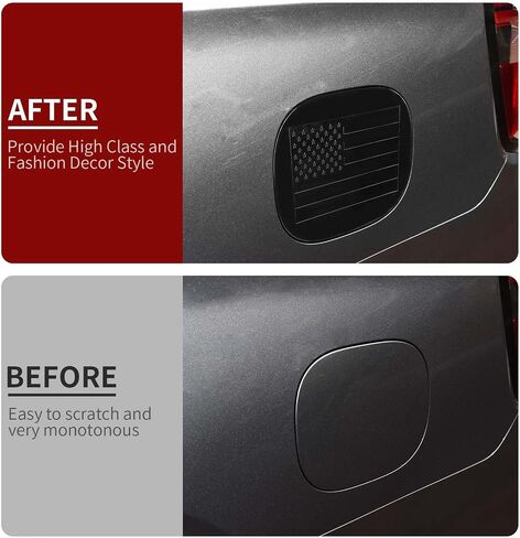 غطاء باب الوقود Linskip متوافق مع 2021-2024 2025 Chevy Suburban Tahoe & GMC YUKON، غطاء خزان الغاز، الملحقات الخارجية (أسود لامع) in Saudi Arabia