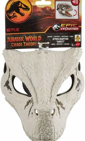 Jurassic Mask Atrociraptor Ghost with Sounds for Role Play Chaos Theory, Regular, White in Saudi Arabia