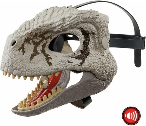 Jurassic Mask Atrociraptor Ghost with Sounds for Role Play Chaos Theory, Regular, White in Saudi Arabia