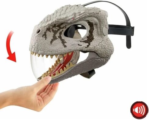 Jurassic Mask Atrociraptor Ghost with Sounds for Role Play Chaos Theory, Regular, White in Saudi Arabia