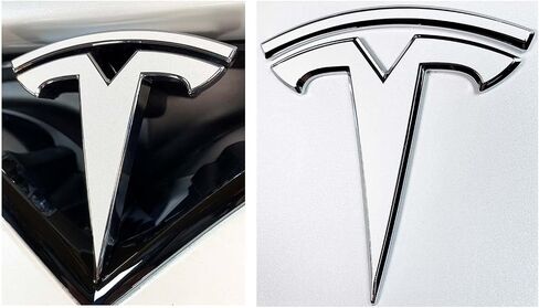 Logo Decal Wrap for Tesla Model S, Refresh, 4-pc Set (Pearl White Multi-Coat) in Saudi Arabia