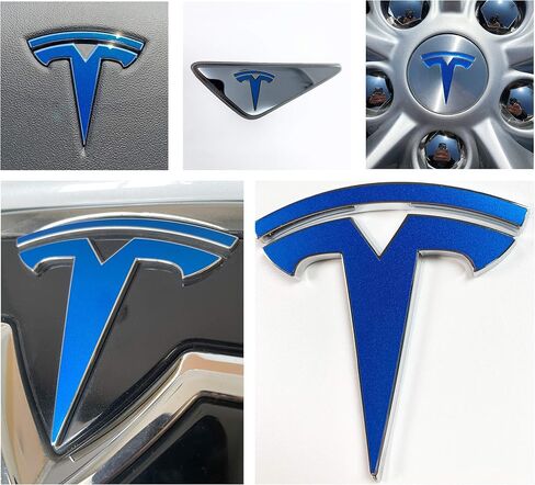 Logo Decal Wrap for Tesla Model S, Refresh, 4-pc Set (Pearl White Multi-Coat) in Saudi Arabia
