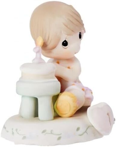 Precious Moments, Growing In Grace, Age 1, Bisque Porcelain Figurine, Brunette Girl, 142010B in Kuwait