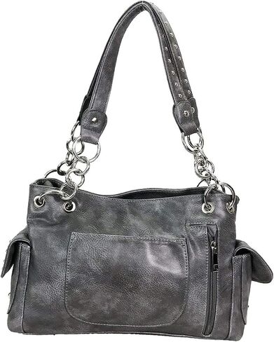 Zzfab Rhinestone Cross Embroidered Floral Western Handbag in Saudi Arabia