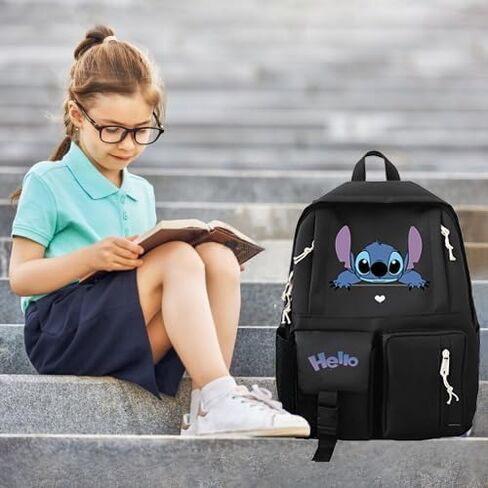حقيبة ظهر كارتونية حقيبة ظهر للكمبيوتر المحمول خفيفة الوزن مجموعة Daypack مطبوعة بالكامل على ظهره حقيبة ظهر للكمبيوتر المحمول حقيبة ظهر للسفر والمشي لمسافات طويلة in Saudi Arabia