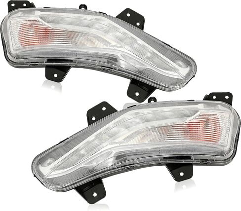 HECASA LED Fog Turn Signal Lights Compatible with 2019-2023 Chevy Chevrolet Malibu Replacement for 84575553 84575552 Front Bumper Fog Lamps W/LED DRL Driver & Passenger Side Clear Lens in Saudi Arabia