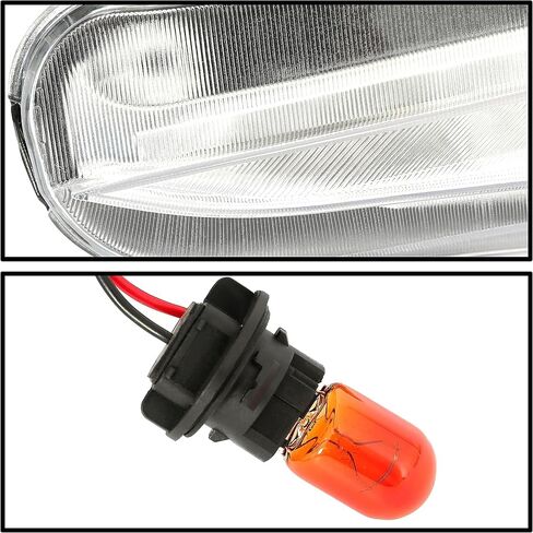 HECASA LED Fog Turn Signal Lights Compatible with 2019-2023 Chevy Chevrolet Malibu Replacement for 84575553 84575552 Front Bumper Fog Lamps W/LED DRL Driver & Passenger Side Clear Lens in Saudi Arabia