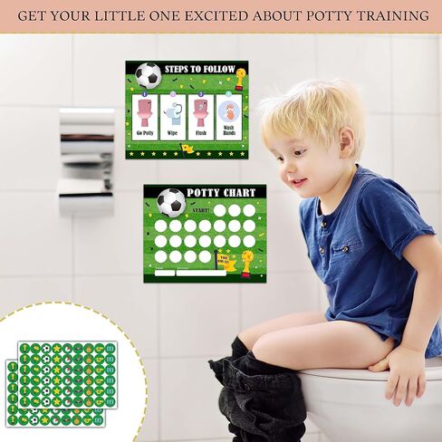 Pop It Potty Training Sticker Chart, 10 Potty Charts with 216 Round Stickers & 1 Instruction Sheet, Potty Reward Sticker Chart for Toddlers Girls - A10 in Saudi Arabia