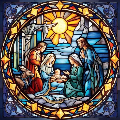 ARTopet 5D Diamond Art Painting Kits Christmas Tree Stained Glass Diamond Art Painting for Adults Beginners with Accessories DIY Full Round Drill for Home Wall Decor 30x30cm in Kuwait