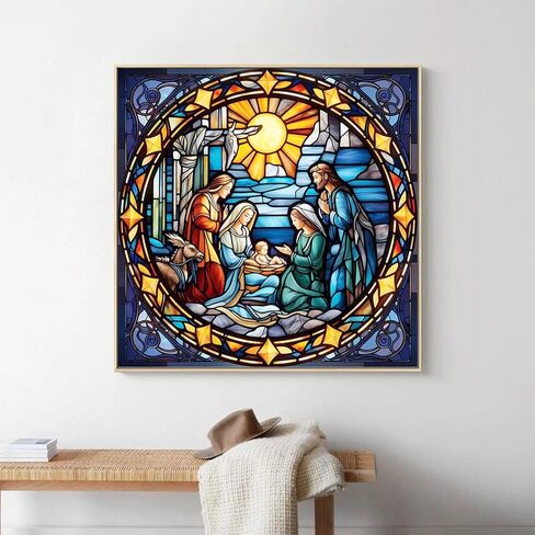 ARTopet 5D Diamond Art Painting Kits Christmas Tree Stained Glass Diamond Art Painting for Adults Beginners with Accessories DIY Full Round Drill for Home Wall Decor 30x30cm in Kuwait