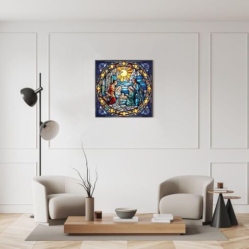 ARTopet 5D Diamond Art Painting Kits Christmas Tree Stained Glass Diamond Art Painting for Adults Beginners with Accessories DIY Full Round Drill for Home Wall Decor 30x30cm in Kuwait
