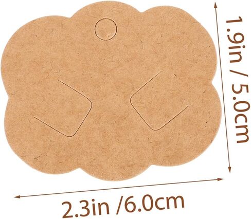 EXCEART 200pcs Hair Accessories Display Cards Clip Collecting Cardboard Jewelry Display Card Headband Paper Cards Keychain Card Holder Jewelry Supplies Jewelry Card Kraft Paper Wristband in Kuwait