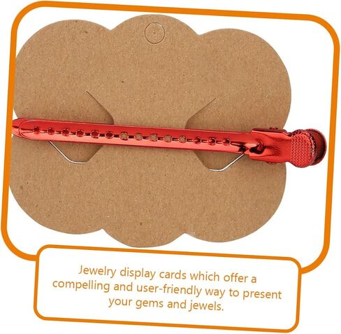 EXCEART 200pcs Hair Accessories Display Cards Clip Collecting Cardboard Jewelry Display Card Headband Paper Cards Keychain Card Holder Jewelry Supplies Jewelry Card Kraft Paper Wristband in Kuwait