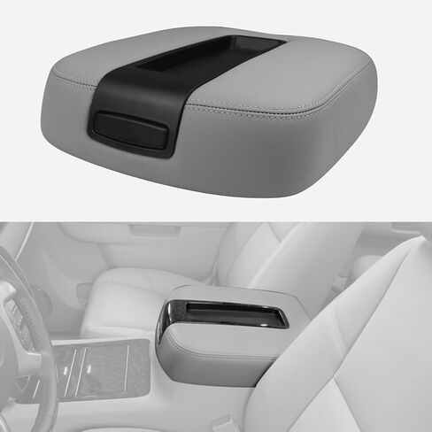 Floor Center Console Armrest Lid Assembly Grey Compatible with 2007-2014 Chevrolet Chevy Avalanche Silverado Suburban Tahoe GMC Sierra Yukon XL Replaces 15217111 in Saudi Arabia