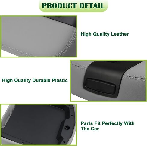 Floor Center Console Armrest Lid Assembly Grey Compatible with 2007-2014 Chevrolet Chevy Avalanche Silverado Suburban Tahoe GMC Sierra Yukon XL Replaces 15217111 in Saudi Arabia