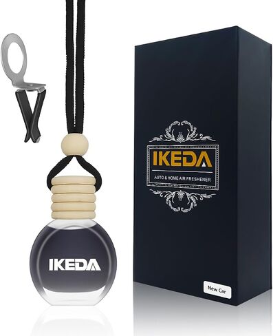 Ikeda Car Air Freshener: Hanging Car Smell Air Freshener | 10ml Hanging Car Perfume | Long Lasting Fragrance | Strong Scents Diffuser for Auto Home (New Car|Circular) in Kuwait