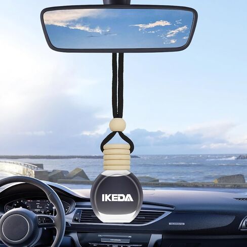 Ikeda Car Air Freshener: Hanging Car Smell Air Freshener | 10ml Hanging Car Perfume | Long Lasting Fragrance | Strong Scents Diffuser for Auto Home (New Car|Circular) in Kuwait