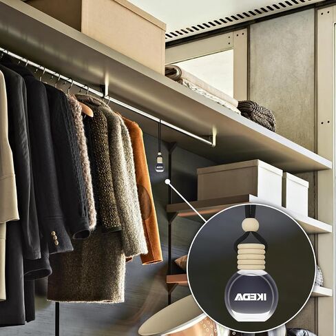 Ikeda Car Air Freshener: Hanging Car Smell Air Freshener | 10ml Hanging Car Perfume | Long Lasting Fragrance | Strong Scents Diffuser for Auto Home (New Car|Circular) in Kuwait