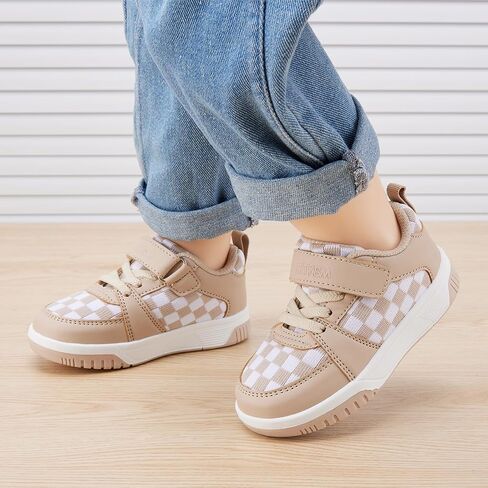 BMCiTYBM Toddler Shoes Boys Girls Tennis Sneakers Checkred Casual Walking Shoes Lightweight Non Slip Outdoor in Saudi Arabia