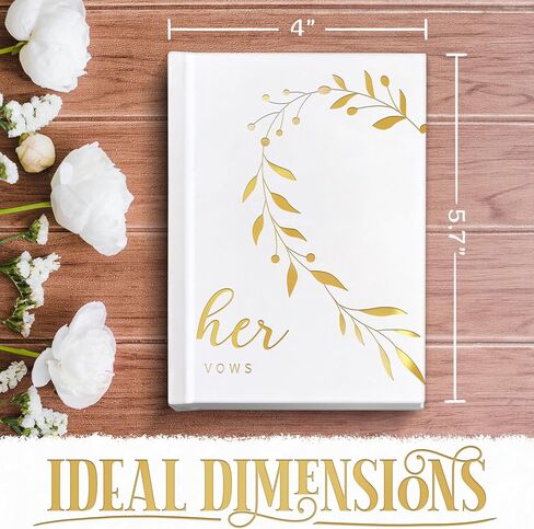 1 Set of Two Vow Books, hardcover Binding Vow Books His and Hers, with a Beautiful Heart-Shaped Design Elegant His and Her Vows Book, Color White and Blue with Gold foil Lettering in Saudi Arabia