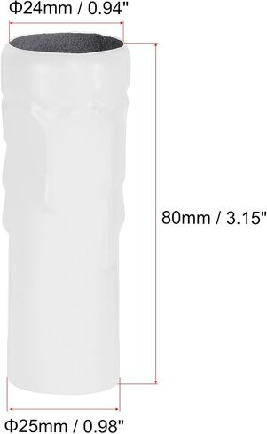 uxcell Candle Shape Socket Covers Sleeves 3 Inch Tall Iron Candelabra Base for E14 Chandelier, Rose Gold Pack of 10 in Saudi Arabia