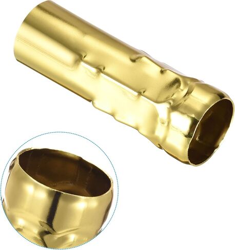 uxcell Candle Shape Socket Covers Sleeves 3 Inch Tall Iron Candelabra Base for E14 Chandelier, Rose Gold Pack of 10 in Saudi Arabia