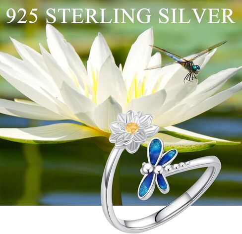 TRISHULA Highland Cow Ring 925 Sterling Silver Open Daisy Ring Heart Shaped Moonstone Ring Adjustable Highland Cow Jewelry for Birthday for Women Girls Cow Lovers Gifts in Kuwait