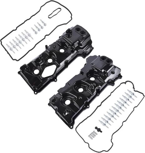 أغطية صمامات المحرك من الألومنيوم الأيسر والأيمن مع استبدال الحشية لسيارة Ford F-150 3.5L V6 2013-2016 Expedition Transit-150 250 350 استبدال # DL3Z6582C DL3Z-6582-C BL3Z6582H BL3Z-6582-H Vahaha in Kuwait