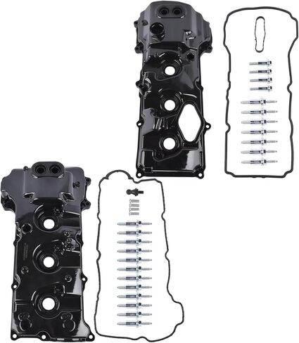 أغطية صمامات المحرك من الألومنيوم الأيسر والأيمن مع استبدال الحشية لسيارة Ford F-150 3.5L V6 2013-2016 Expedition Transit-150 250 350 استبدال # DL3Z6582C DL3Z-6582-C BL3Z6582H BL3Z-6582-H Vahaha in Kuwait