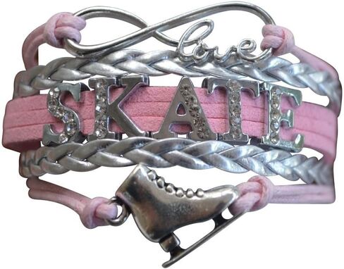 Infinity Collection Figure Skating Bracelet, Figure Skating Jewelry, Ice Skating Jewelry, Ice Skate Charm Bracelet - Figure Skating Gifts for Her in Kuwait