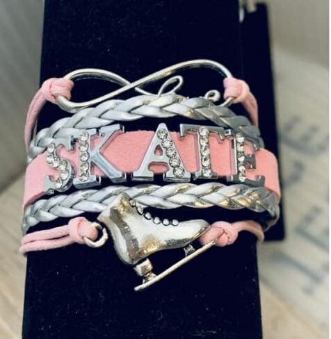 Infinity Collection Figure Skating Bracelet, Figure Skating Jewelry, Ice Skating Jewelry, Ice Skate Charm Bracelet - Figure Skating Gifts for Her in Kuwait