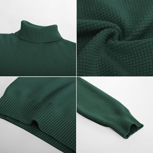PJ PAUL JONES Men's Turtleneck Pullover Sweaters Knitted Casual Textured Sweater in Saudi Arabia