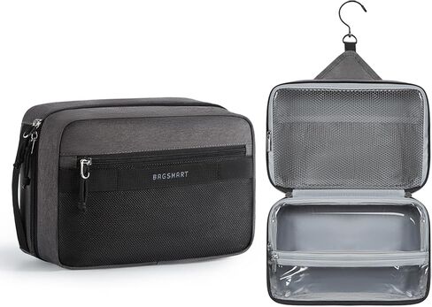 BAGSMART Toiletry Bag for Men/Women, Hanging Dopp Kit Water-resistant Shaving Bag for Toiletries Accessories, Black in Saudi Arabia