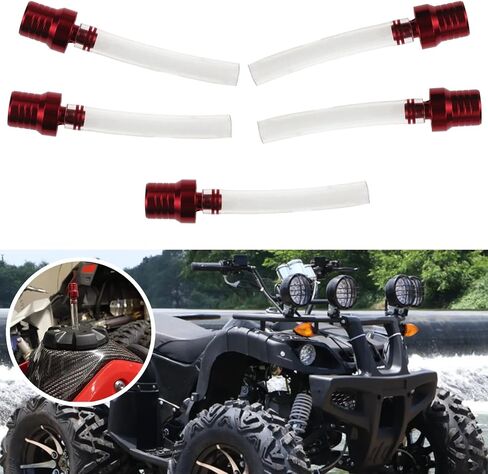 5 Pcs Gas Cap Vent Tube Motorcycle Vent Hose Two-Way Breathing Tube Hose Cap Fuel Tank Breather Pipe for Honda XR, ATVs, Pit Dirt Bike(Silver) in Saudi Arabia