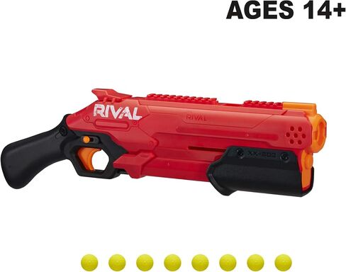 Nerf Rival Takedown XX-800 Blaster - Pump Action, Breech-Load, 8-Round Capacity, 90 FPS, 8 Official Rival Rounds - Team Red in Saudi Arabia