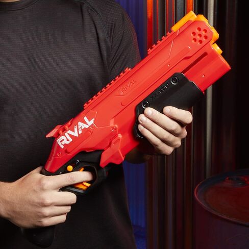Nerf Rival Takedown XX-800 Blaster - Pump Action, Breech-Load, 8-Round Capacity, 90 FPS, 8 Official Rival Rounds - Team Red in Saudi Arabia