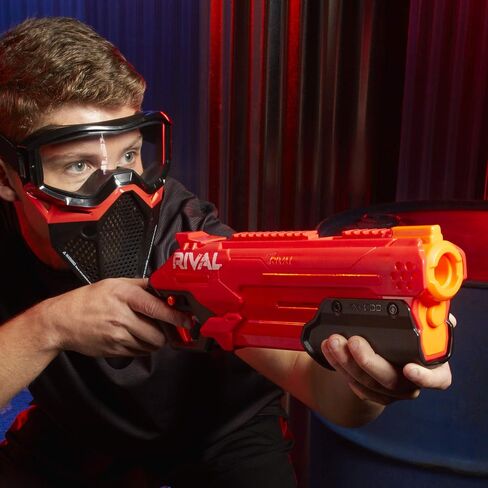 Nerf Rival Takedown XX-800 Blaster - Pump Action, Breech-Load, 8-Round Capacity, 90 FPS, 8 Official Rival Rounds - Team Red in Saudi Arabia