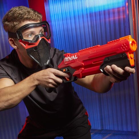 Nerf Rival Takedown XX-800 Blaster - Pump Action, Breech-Load, 8-Round Capacity, 90 FPS, 8 Official Rival Rounds - Team Red in Saudi Arabia
